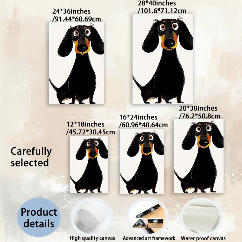 Modern Pet Canvas Framed Art Wall Decor– Perfect for Any Space-H043