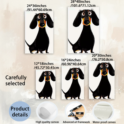 Modern Pet Canvas Framed Art Wall Decor– Perfect for Any Space-H043