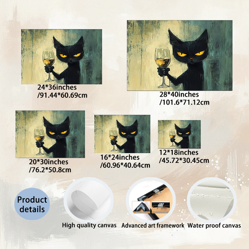 Modern Pet Canvas Framed Art Wall Decor– Perfect for Any Space - H011