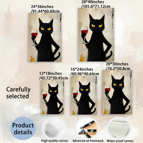 Modern Pet Canvas Framed Art Wall Decor– Perfect for Any Space -H014