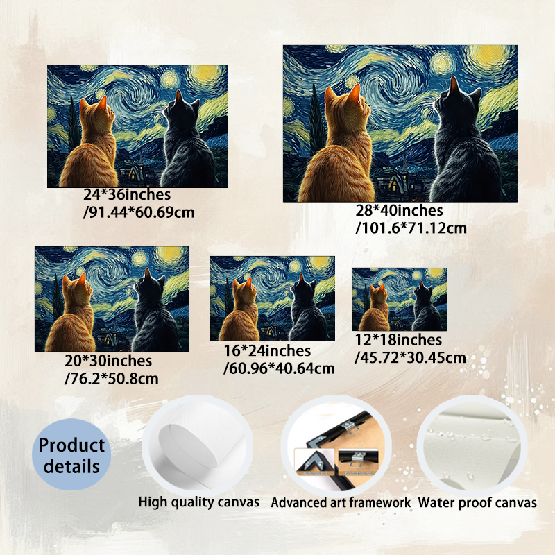 Modern Pet Canvas Framed Art Wall Decor– Perfect for Any Space - H017