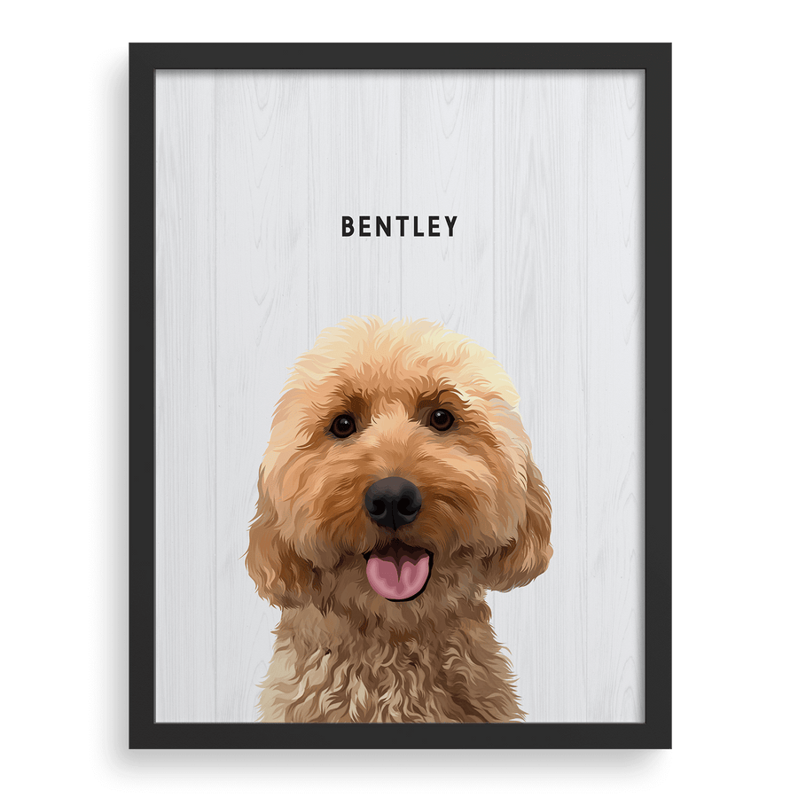 Custom One Pet Portrait -Modern Pet Portrait