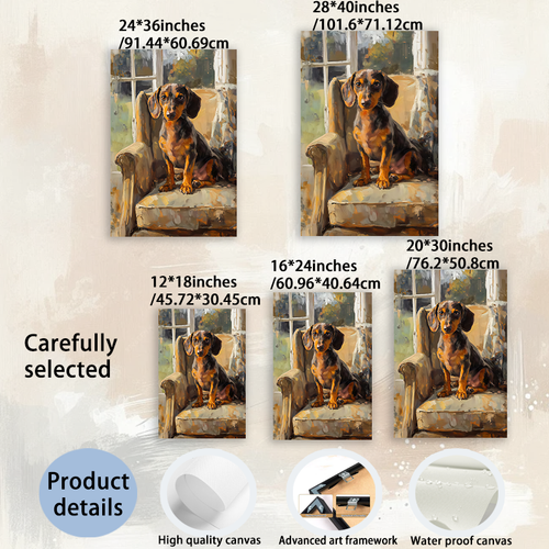 Modern Pet Canvas Framed Art Wall Decor– Perfect for Any Space -H025