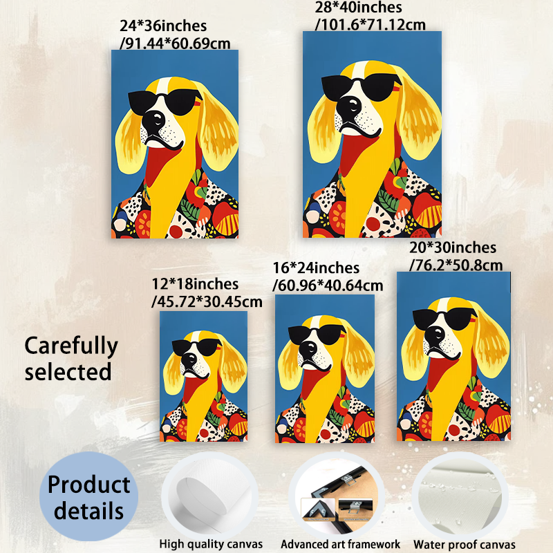 Modern Pet Canvas Framed Art Wall Decor– Perfect for Any Space-h063