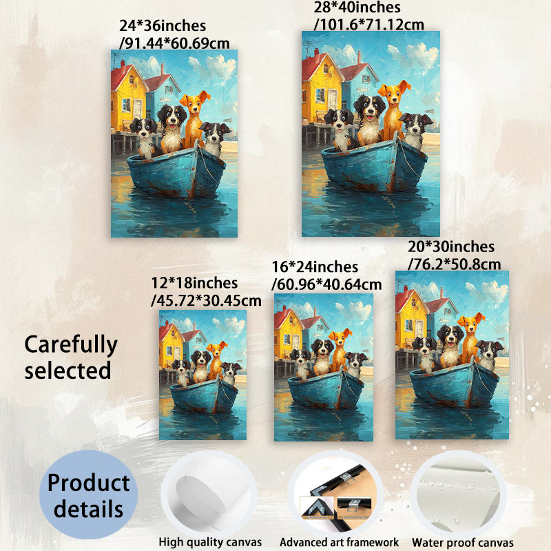 Modern Pet Canvas Framed Art Wall Decor– Perfect for Any Space-h081