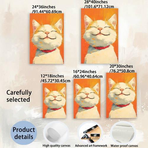 Modern Pet Canvas Framed Art Wall Decor– Perfect for Any Space-h086