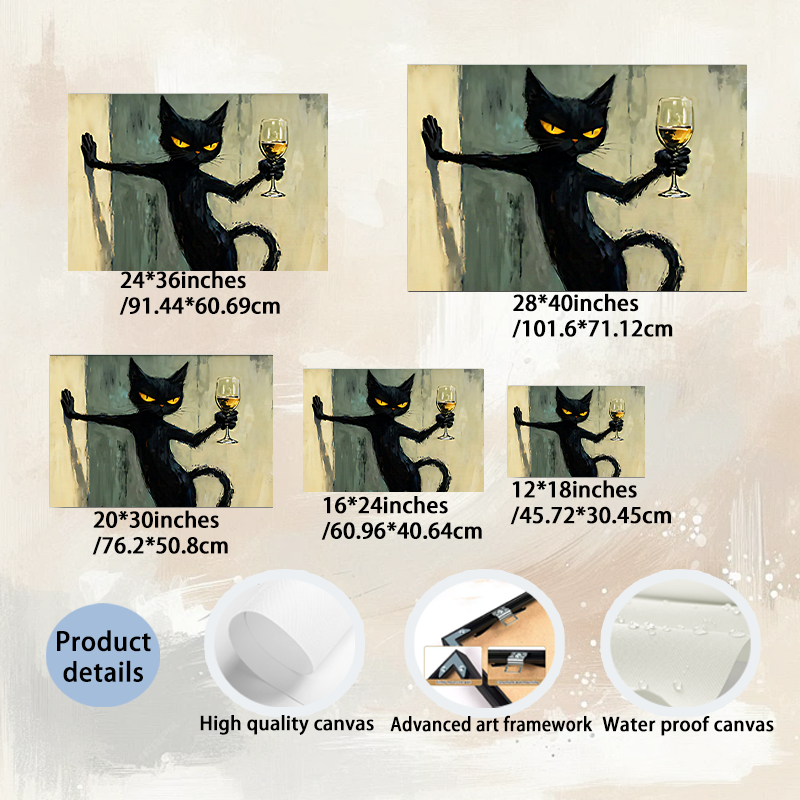 Modern Pet Canvas Framed Art Wall Decor– Perfect for Any Space-h090