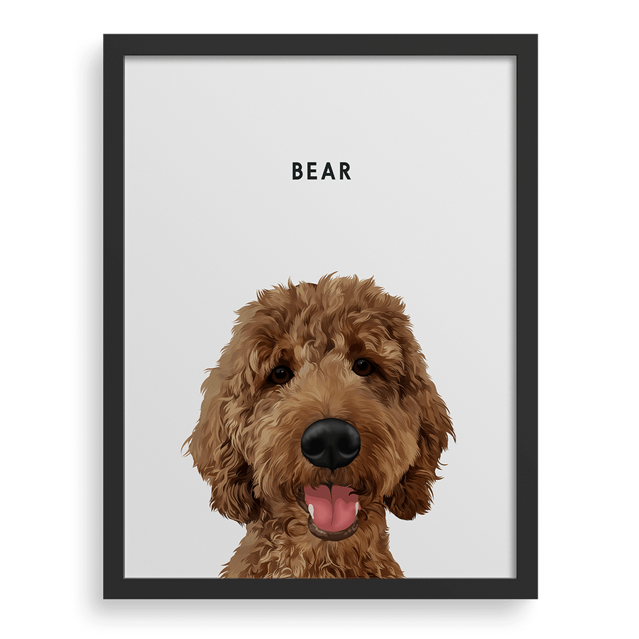 Custom One Pet Portrait -Modern Pet Portrait