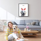 Christmas Pet Portrait - Modern Pet Portrait