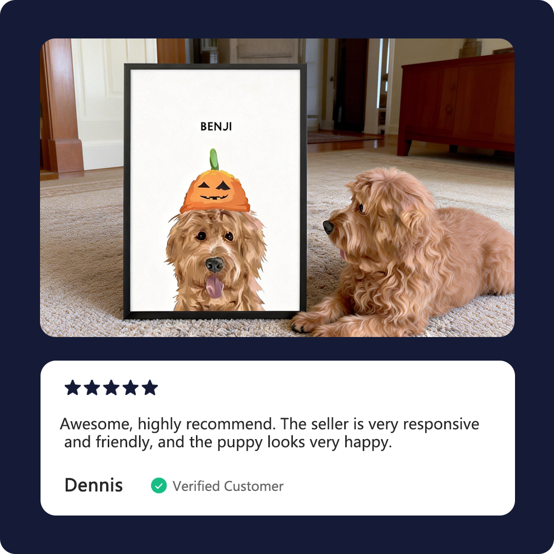 Halloween Pet Portrait - Modern Pet Portrait