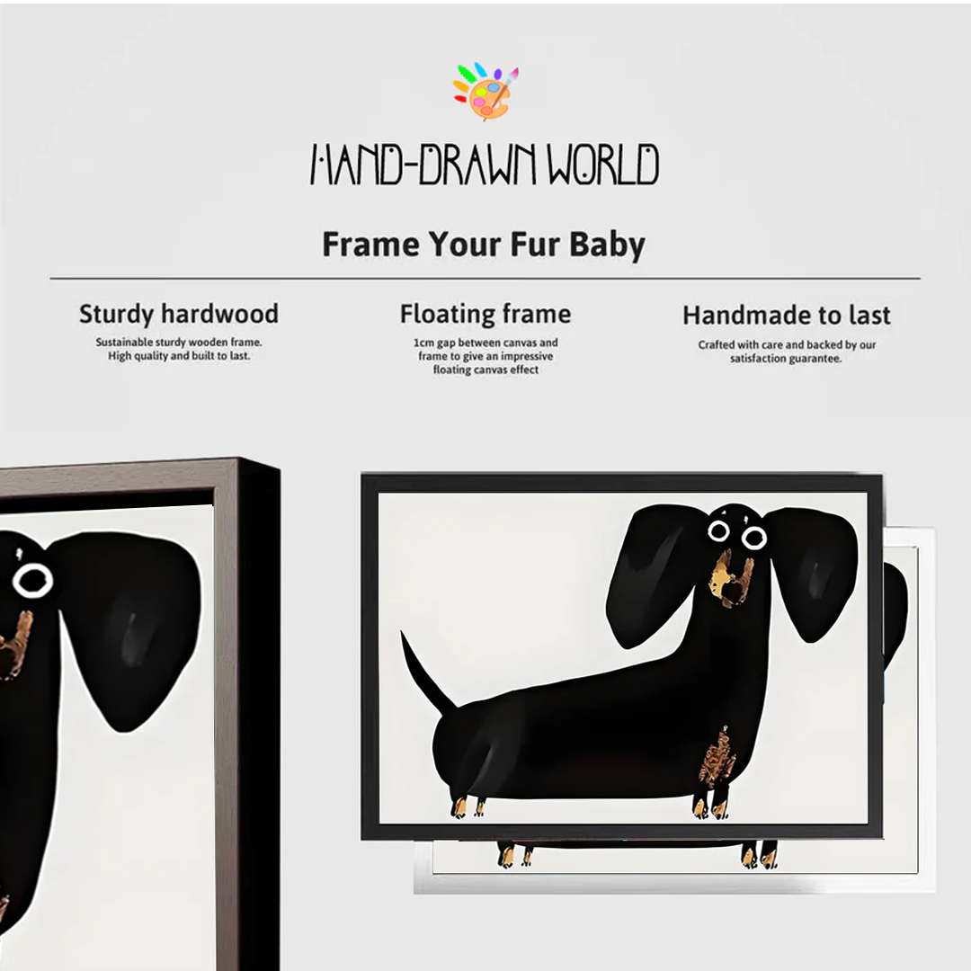 Modern Pet Canvas Framed Art Wall Decor– Perfect for Any Space - h018