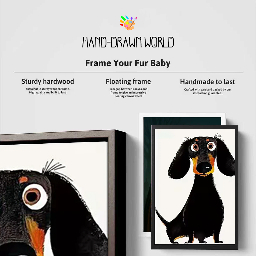 Modern Pet Canvas Framed Art Wall Decor– Perfect for Any Space-H043