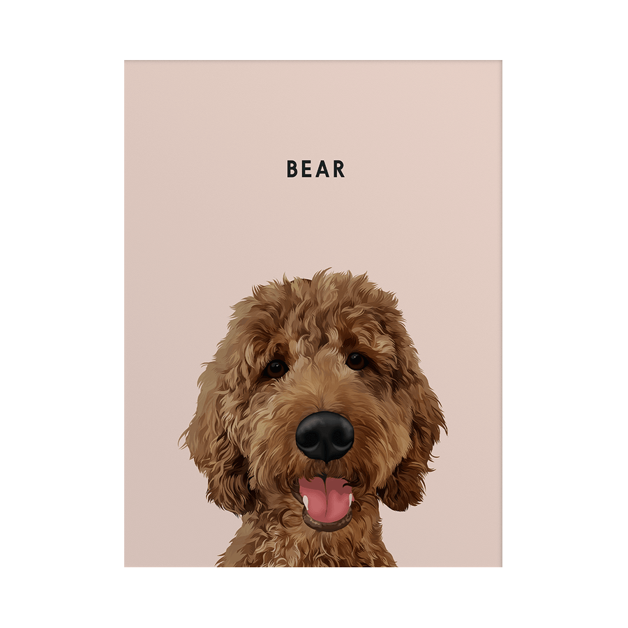 Custom One Pet Portrait -Modern Pet Portrait