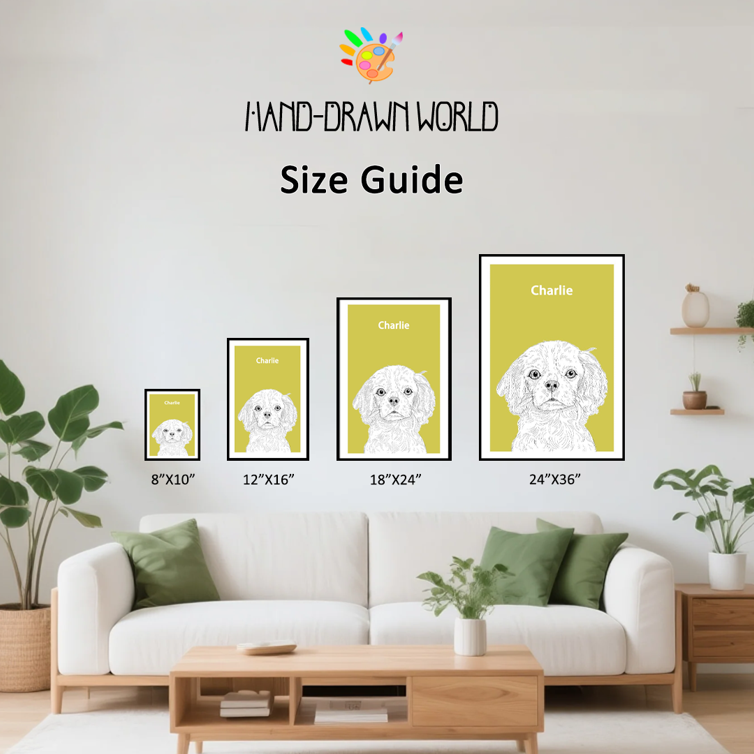 Illustrated Pet Portrait - Modern Pet Portrait