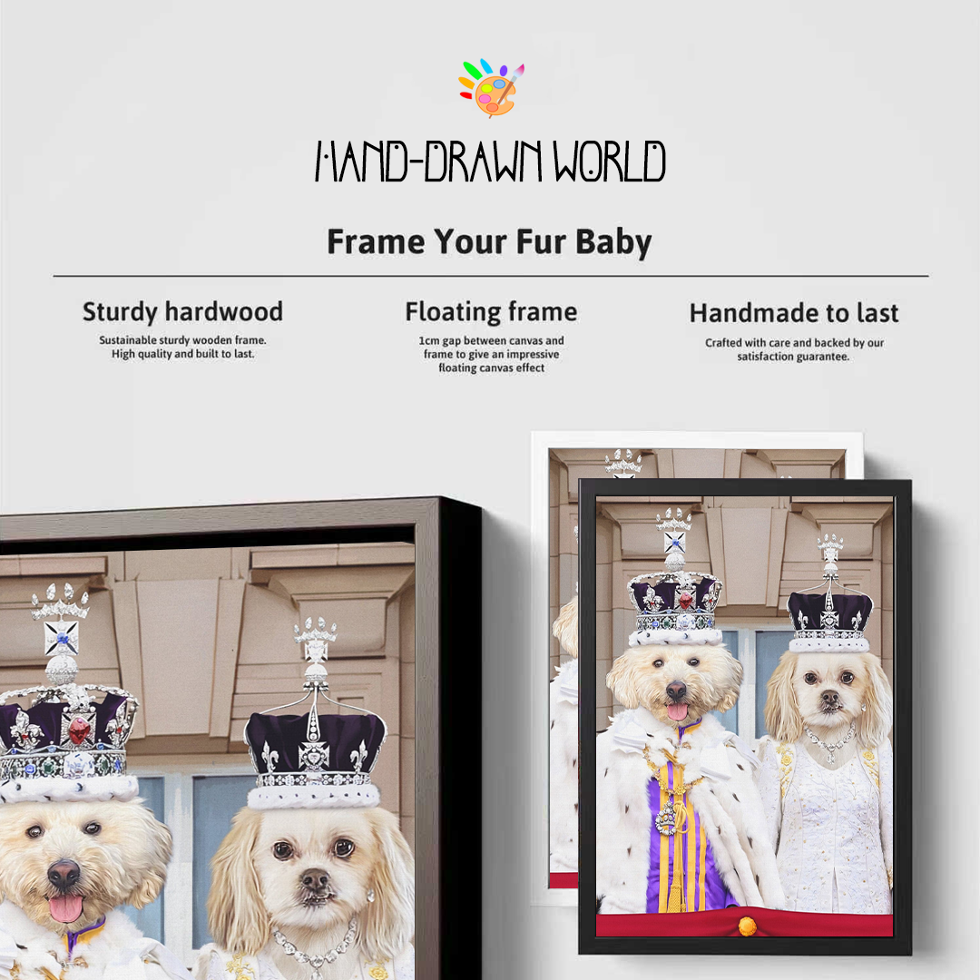 The Coronation Couple - Custom Pet Canvas