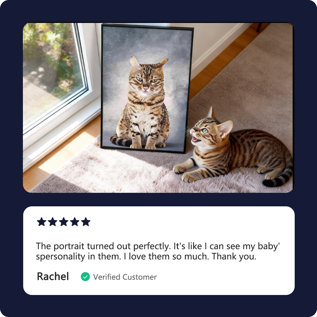 College Yearbook Style -Modern Pet Portrait