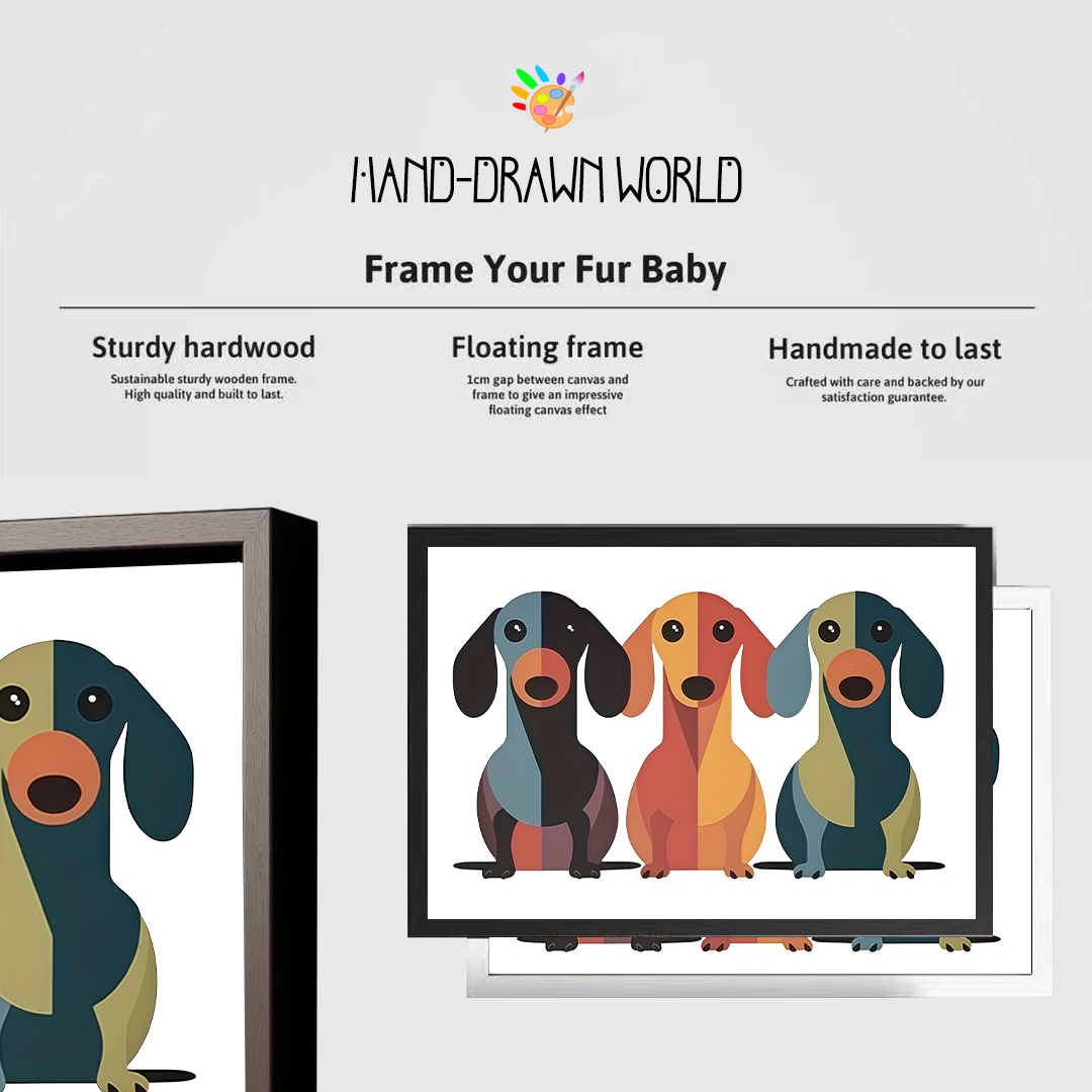 Modern Pet Canvas Framed Art Wall Decor– Perfect for Any Space - h015