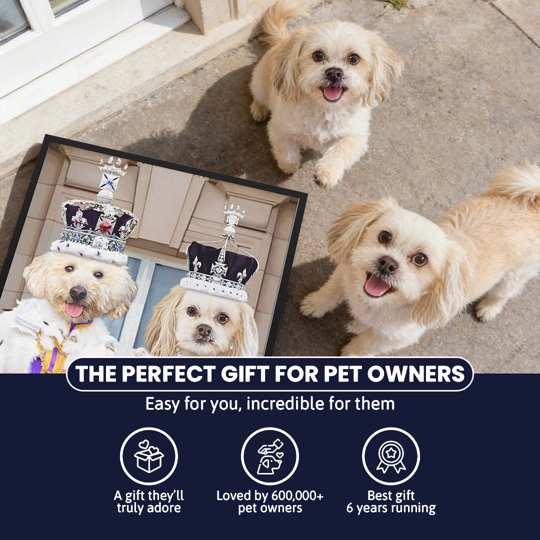 The Coronation Couple - Custom Pet Canvas