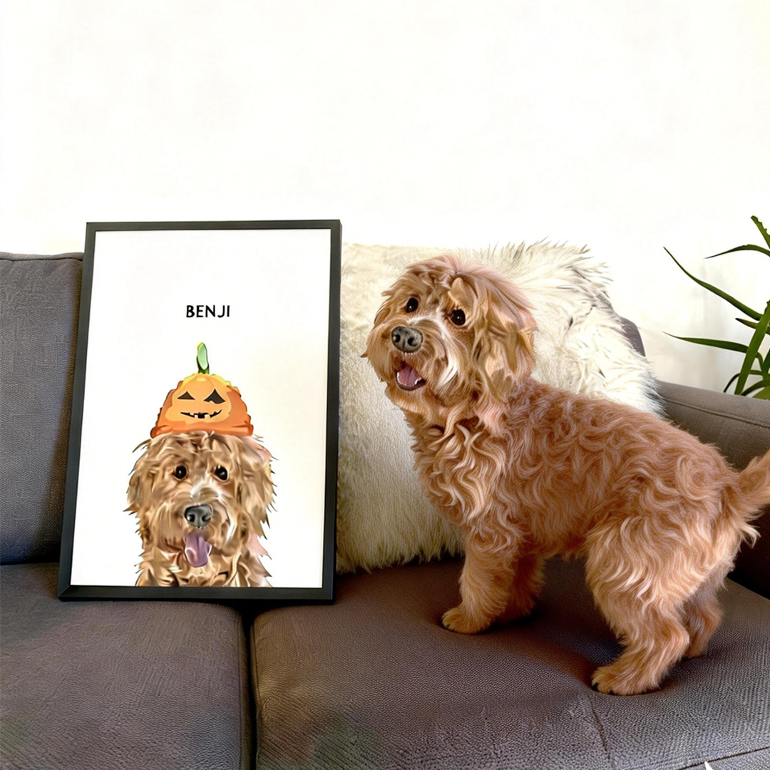 Halloween Pet Portrait - Modern Pet Portrait