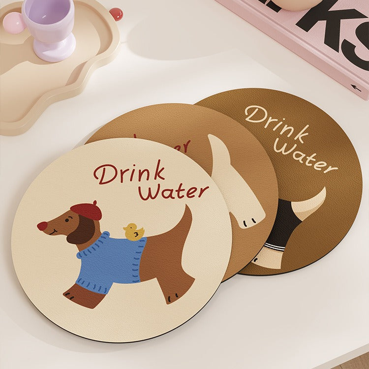 Dachshund Coasters - Slip-Resistant, Heat-Resistant, Easy to Clean