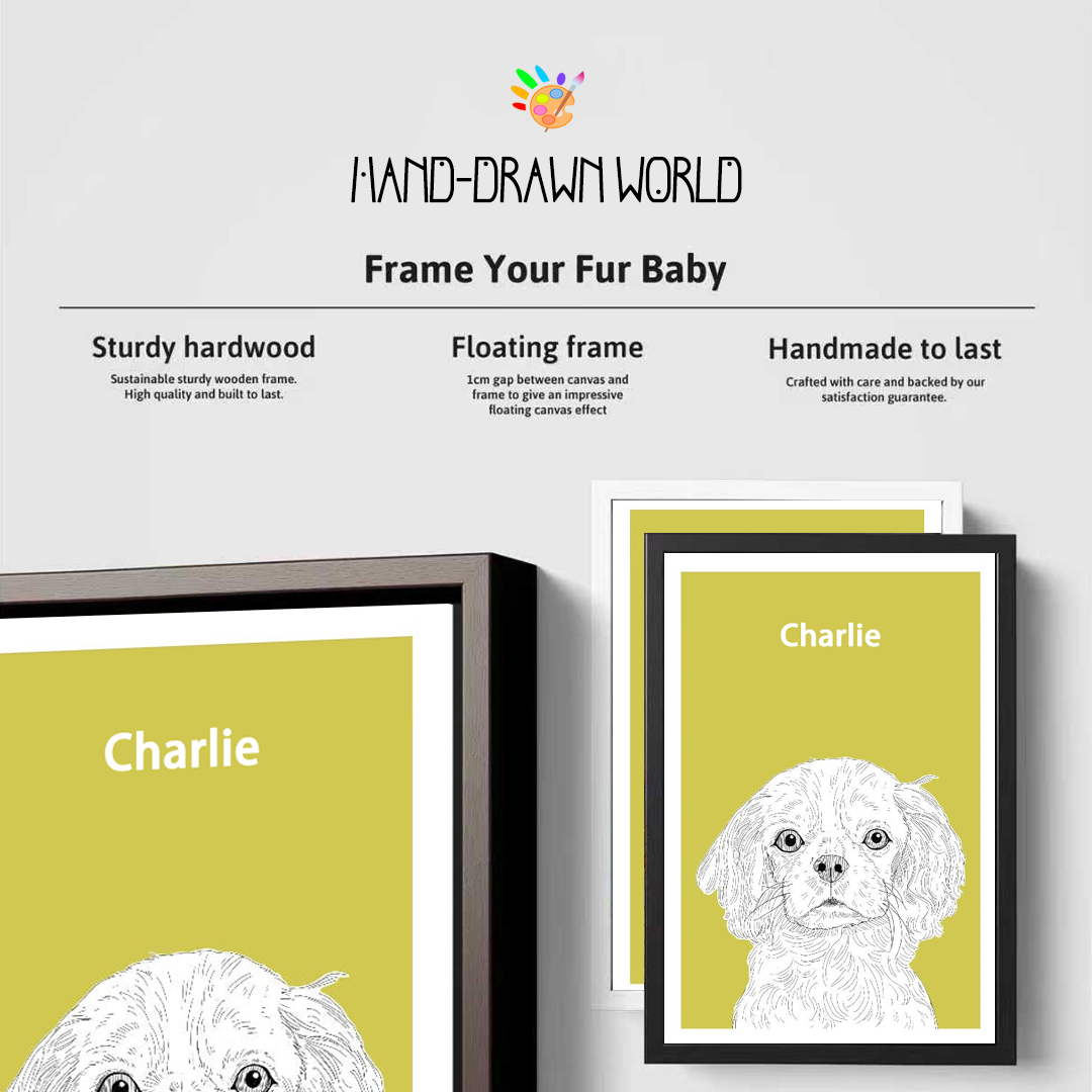 Illustrated Pet Portrait - Modern Pet Portrait