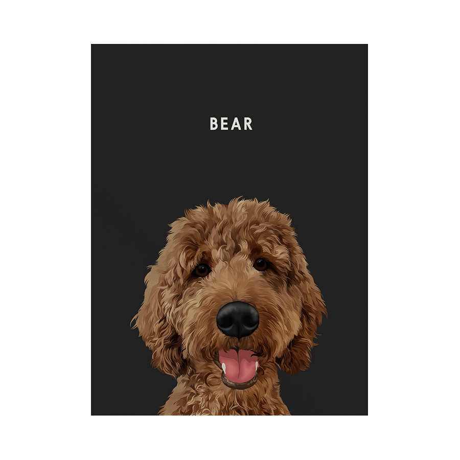 Custom One Pet Portrait -Modern Pet Portrait