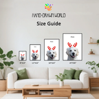 Christmas Pet Portrait - Modern Pet Portrait