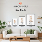 Hand Drawn Pet Portrait - Modern Pet Portrait