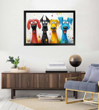 Modern Pet Canvas Framed Art Wall Decor– Perfect for Any Space -H033
