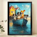 Modern Pet Canvas Framed Art Wall Decor– Perfect for Any Space-h081