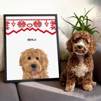 Christmas Pet Portrait - Modern Pet Portrait