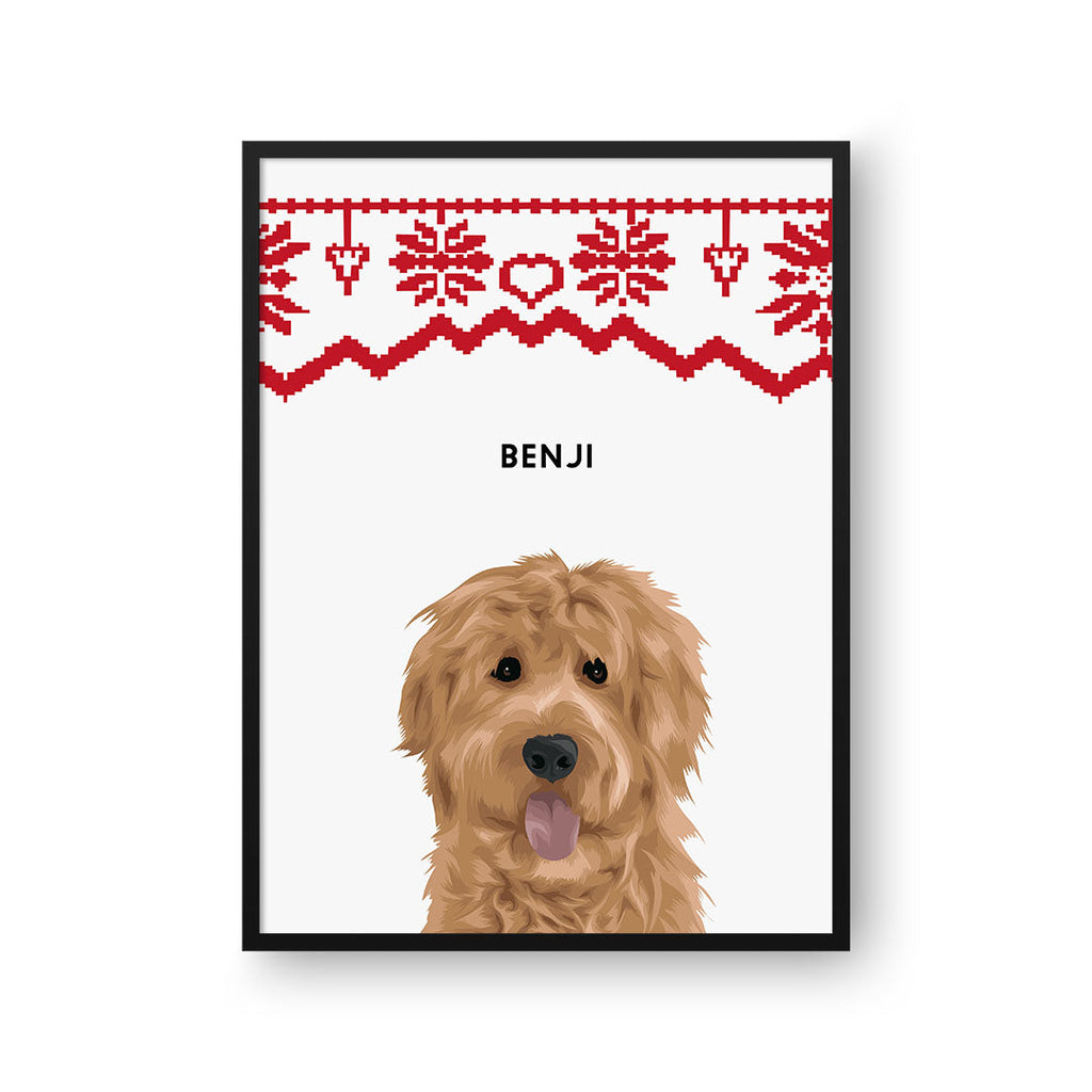 Christmas Pet Portrait - Modern Pet Portrait