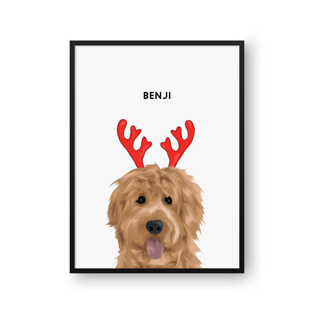 Christmas Pet Portrait - Modern Pet Portrait