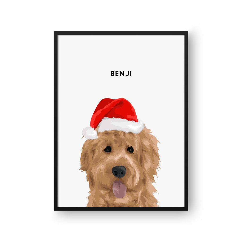 Christmas Pet Portrait - Modern Pet Portrait