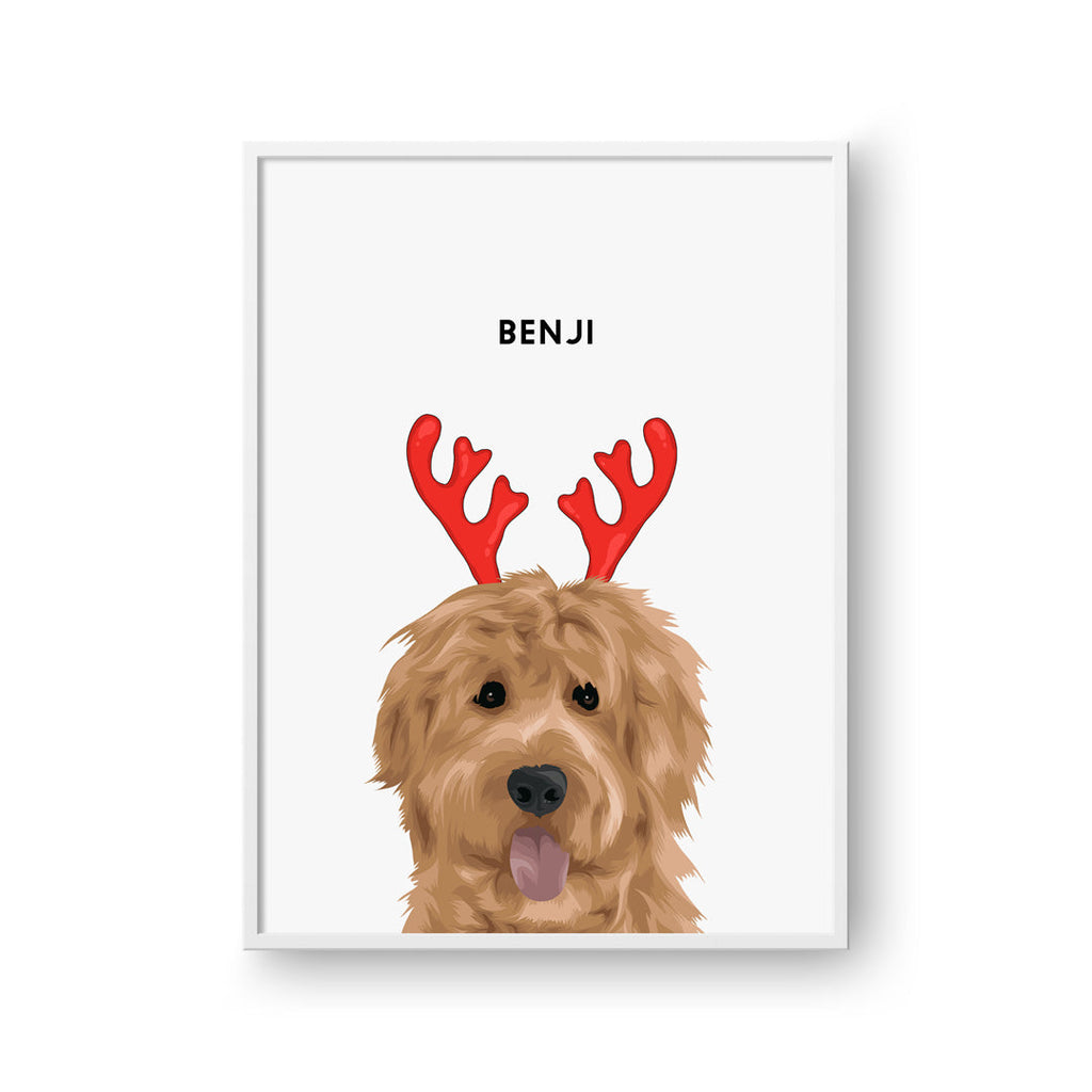 Christmas Pet Portrait - Modern Pet Portrait