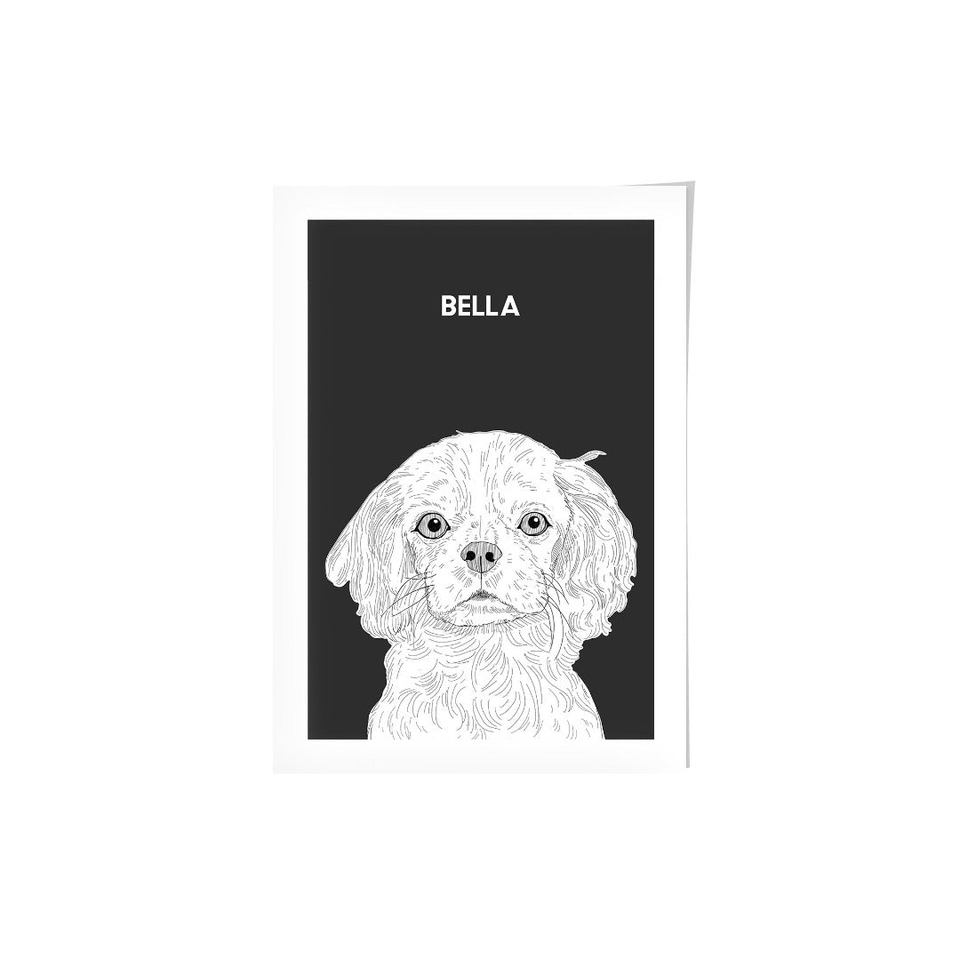Illustrated Pet Portrait - Modern Pet Portrait