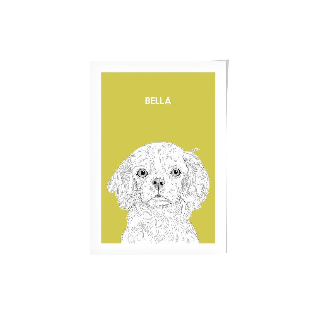 Illustrated Pet Portrait - Modern Pet Portrait