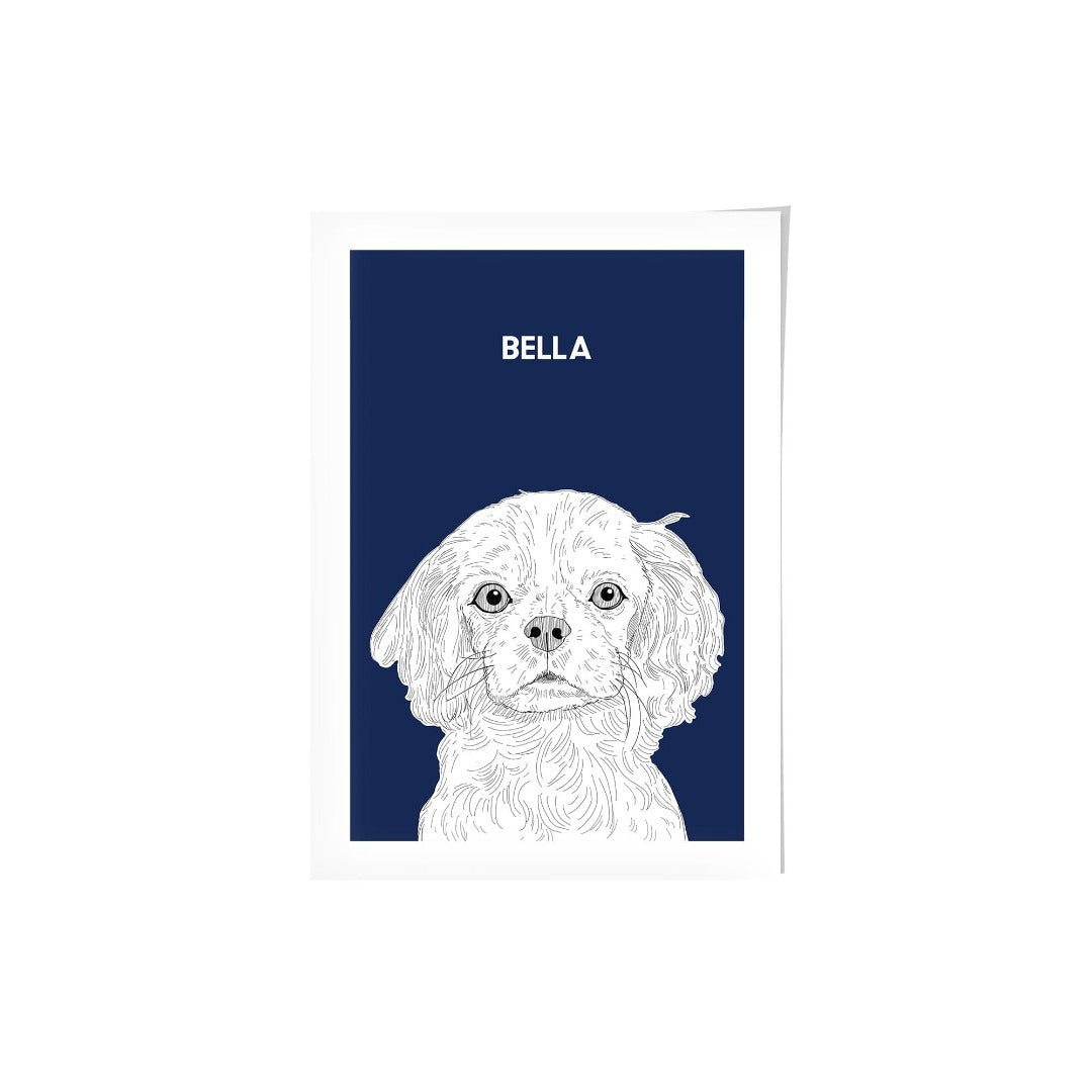 Illustrated Pet Portrait - Modern Pet Portrait