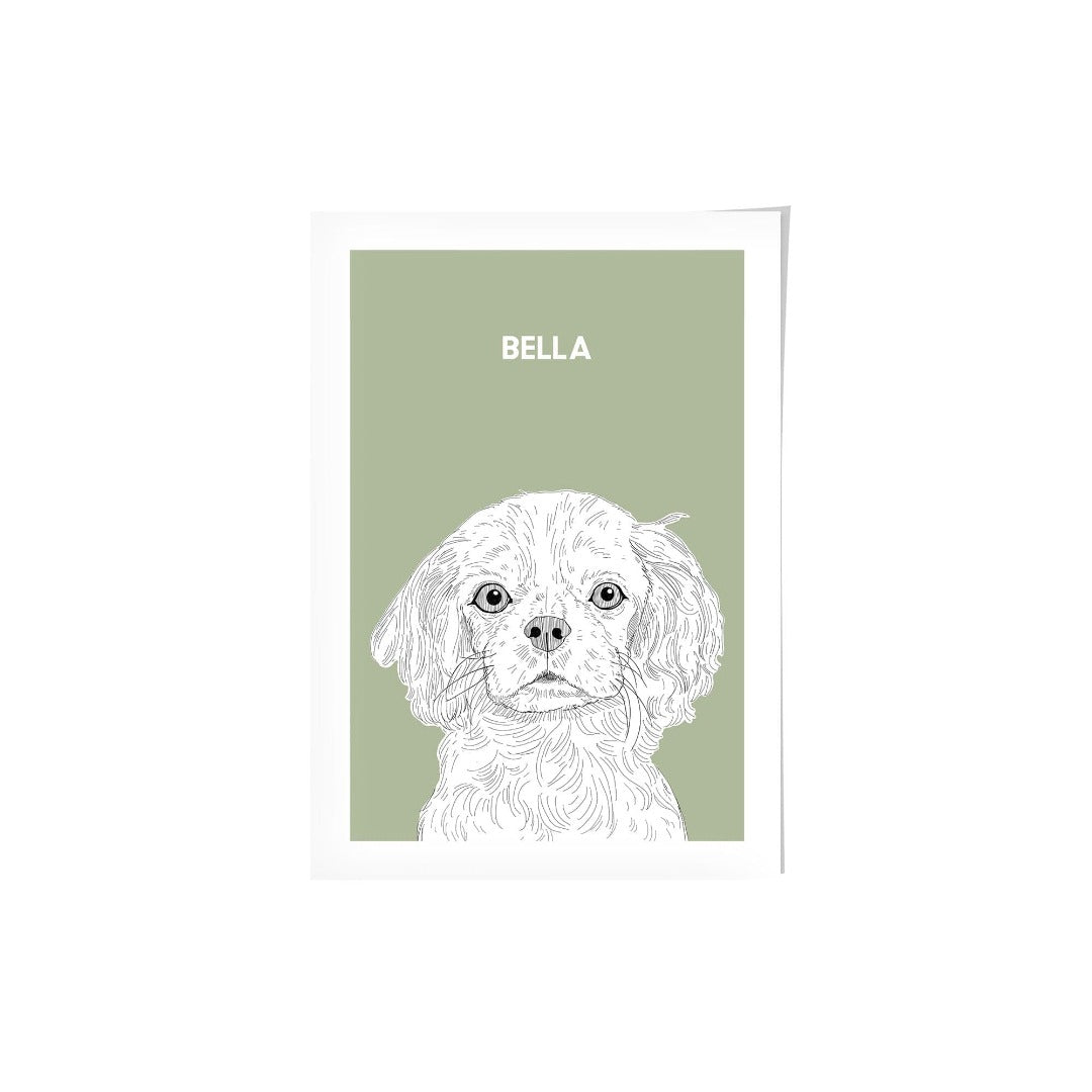 Illustrated Pet Portrait - Modern Pet Portrait