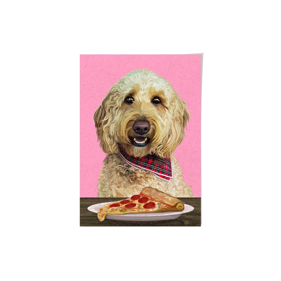 Pet with Pizza  - Custom Pet Poster
