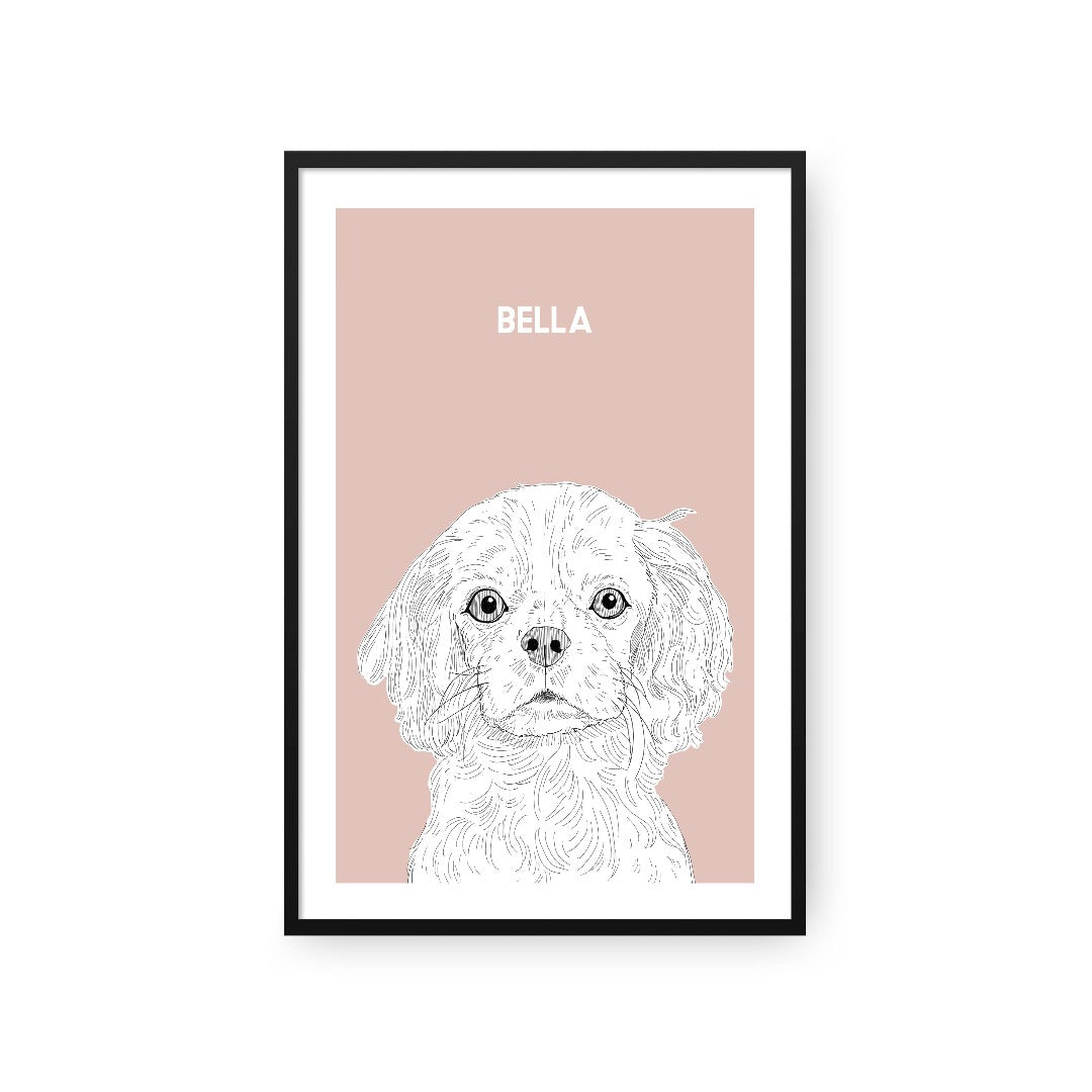 Illustrated Pet Portrait - Modern Pet Portrait