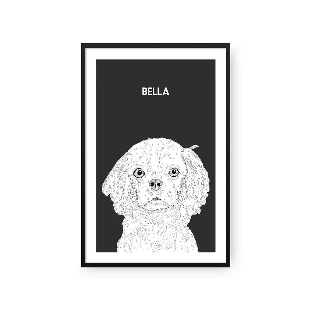 Illustrated Pet Portrait - Modern Pet Portrait