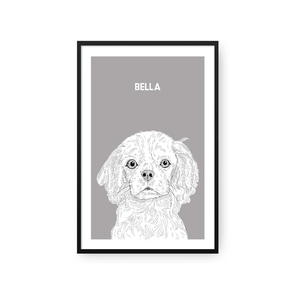 Illustrated Pet Portrait - Modern Pet Portrait