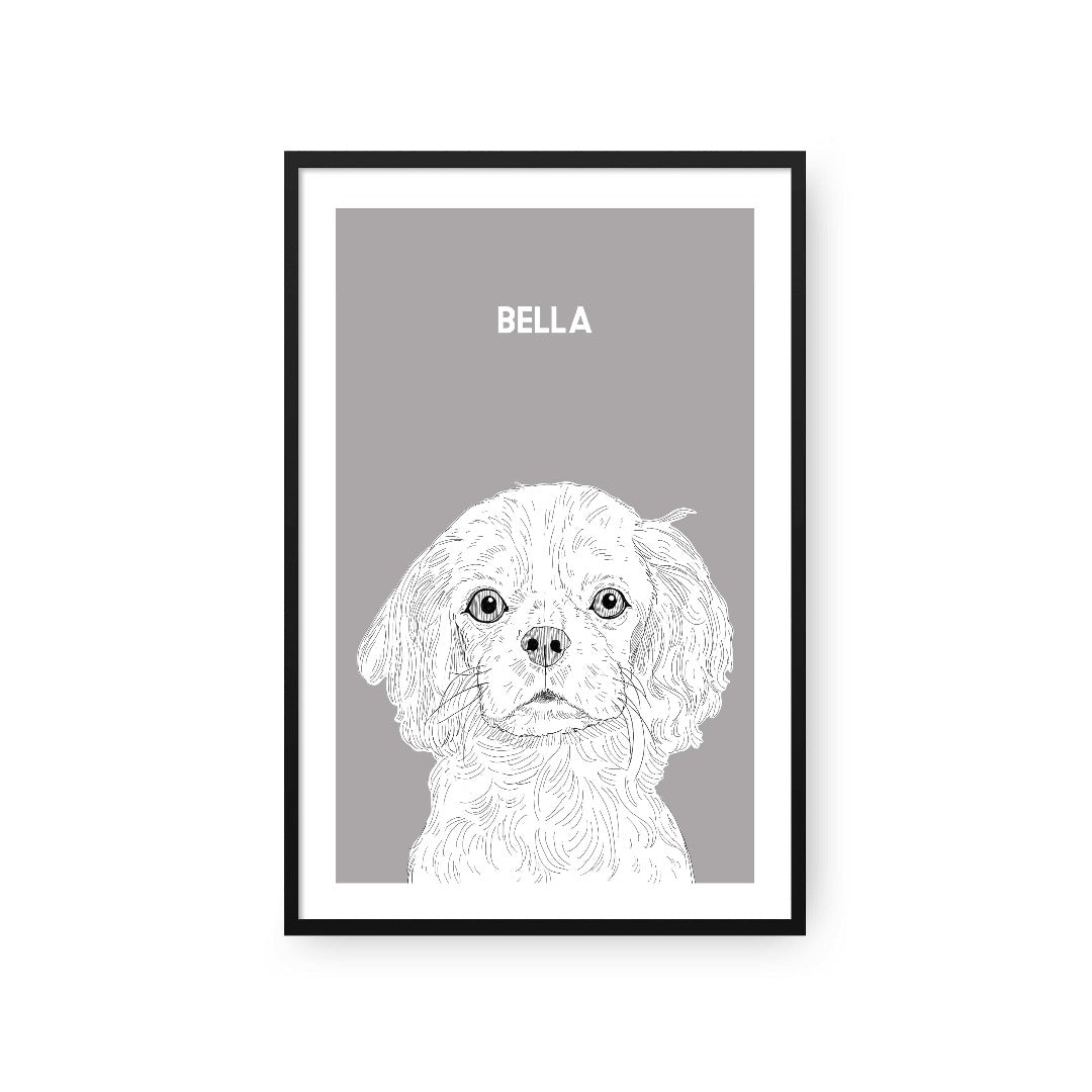 Illustrated Pet Portrait - Modern Pet Portrait