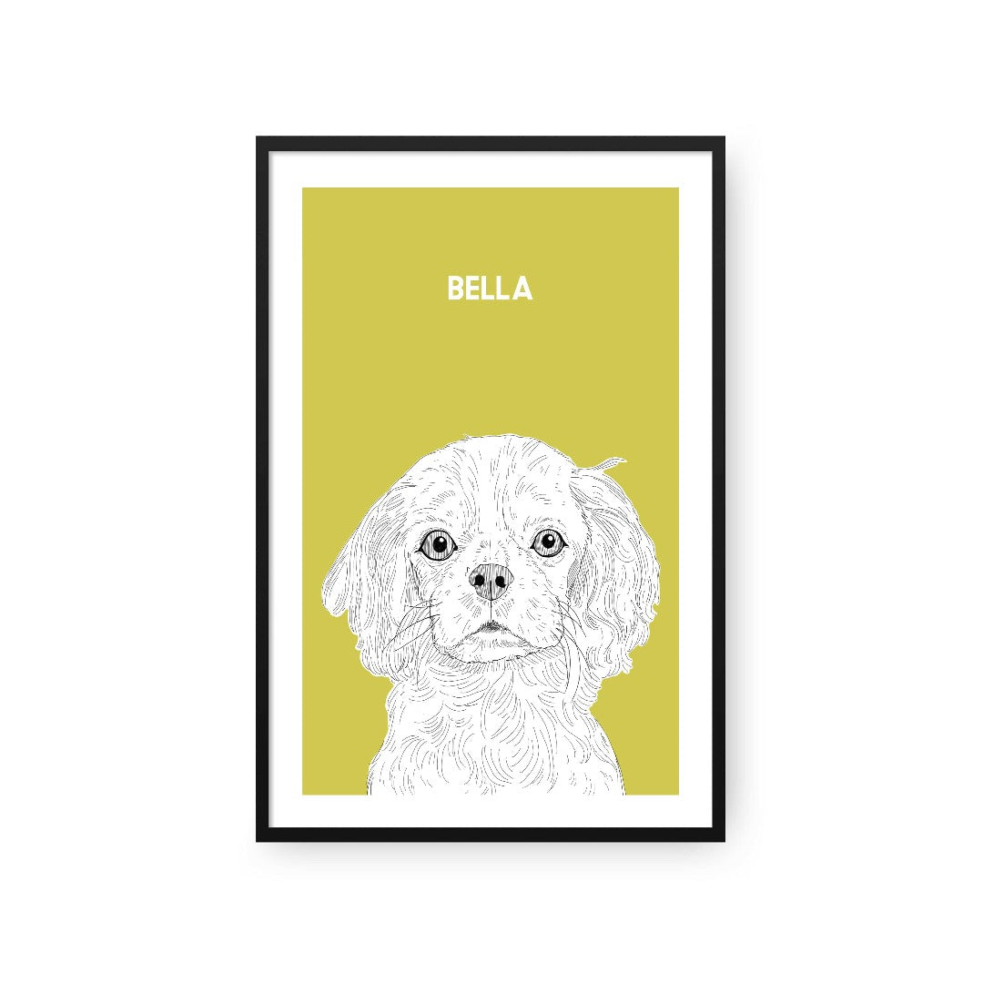 Illustrated Pet Portrait - Modern Pet Portrait
