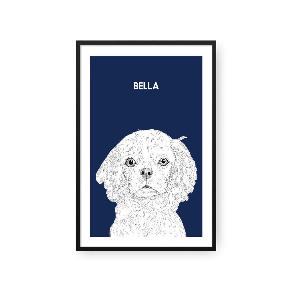 Illustrated Pet Portrait - Modern Pet Portrait