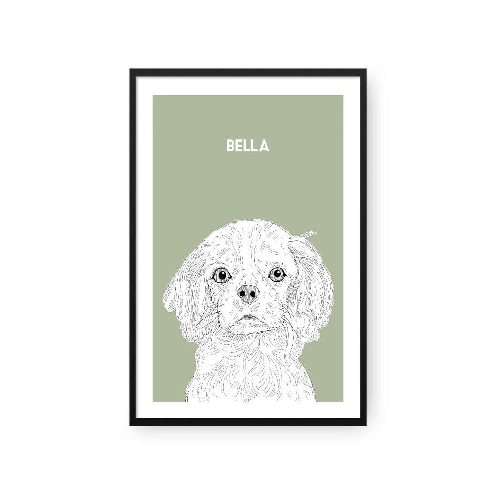 Illustrated Pet Portrait - Modern Pet Portrait