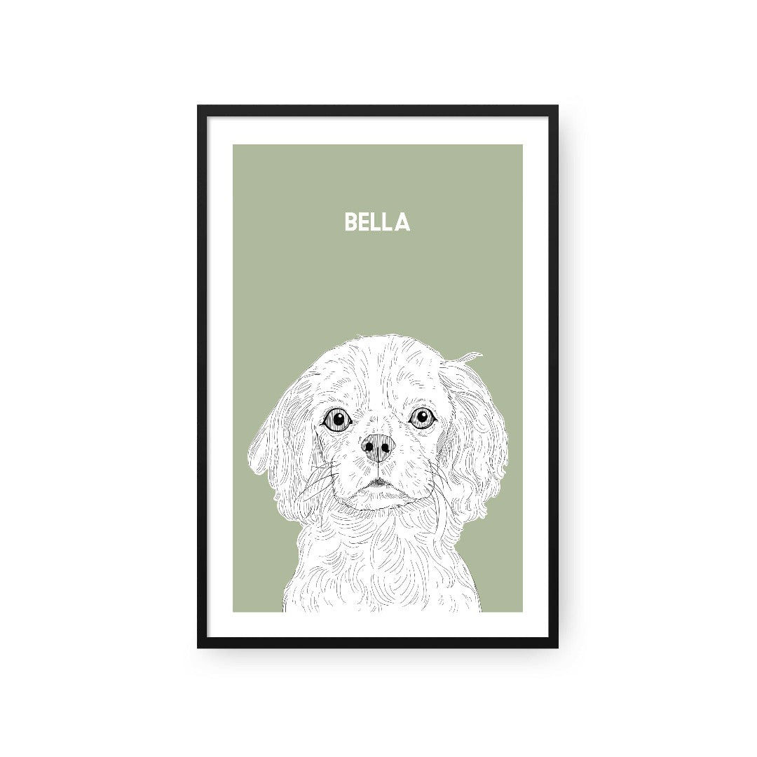 Illustrated Pet Portrait - Modern Pet Portrait