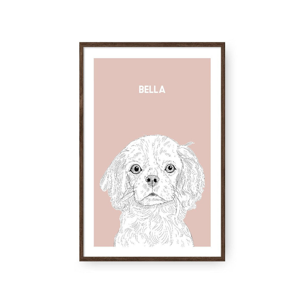 Illustrated Pet Portrait - Modern Pet Portrait