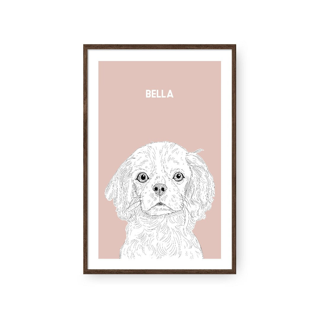 Illustrated Pet Portrait - Modern Pet Portrait